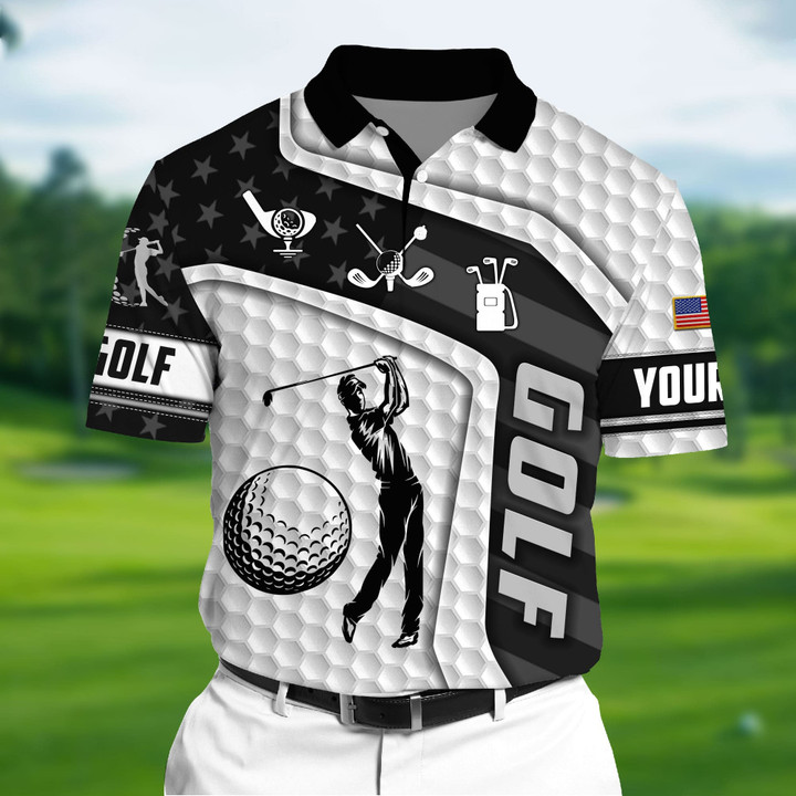 AIO Pride Premium Cool Golfer 3D Polo AOP Multicolor Custom Name