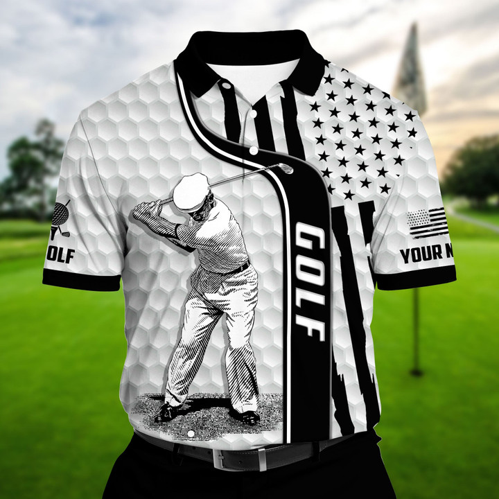 AIO Pride Premium US Cool Old Man, Golf Polo Shirts Multicolor Custom Name