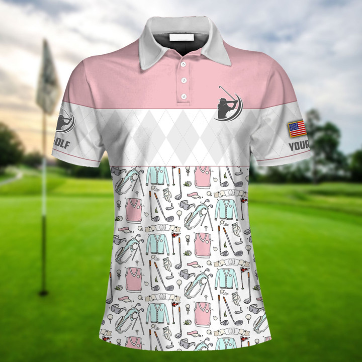 AIO Pride Premium Beautiful Golf Girl, Golf Polo Shirts Multicolor Custom Name