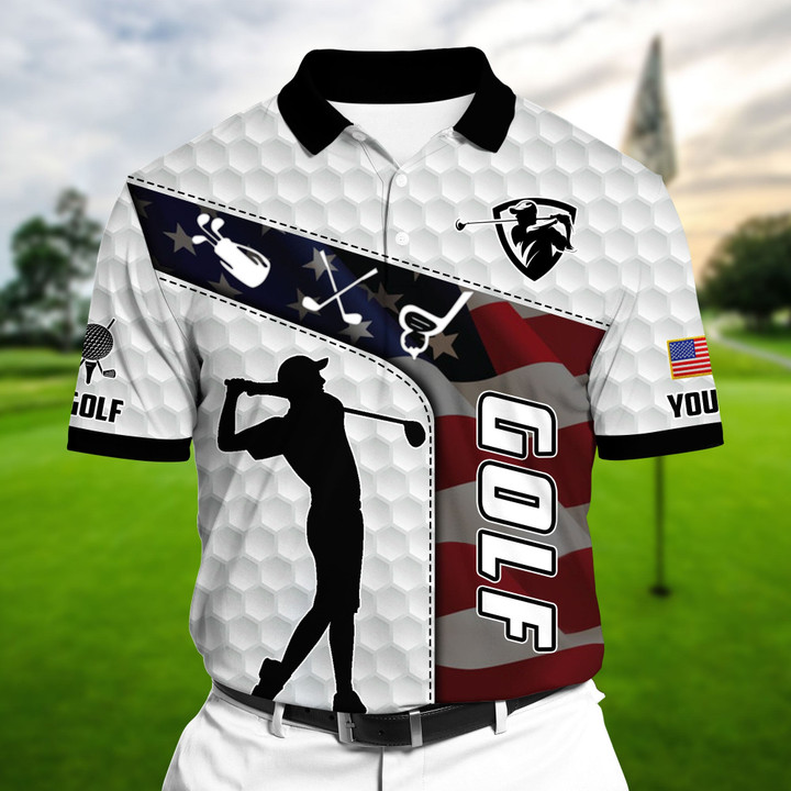 AIO Pride Premium Classic US Golf Player, Golf Polo Shirts Multicolor Custom Name
