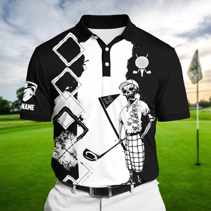 AIO Pride Premium Cool Mr Bones Golf Polo Shirts Multicolored Custom Name