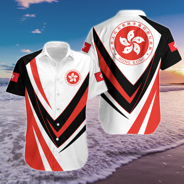 AIO Pride Hong Kong Sport Form Coat Of Arms Hawaiian Shirt