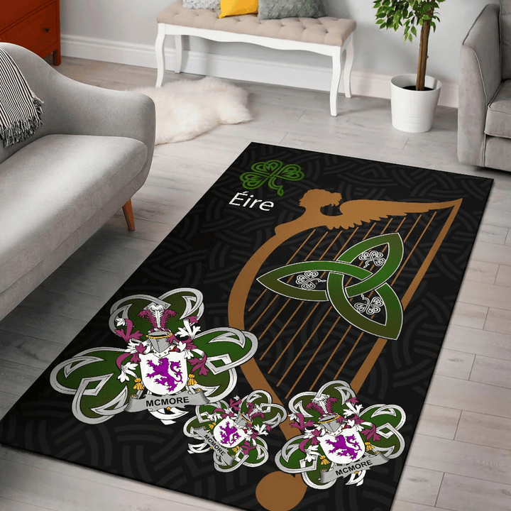 AIO Pride McMore or More Family Crest Area Rug - Harp And Shamrock
