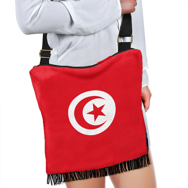 AIO Pride Flag of Tunisia Crossbody Boho Handbag