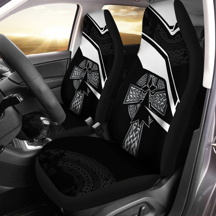 AIO Pride Brittany Celtic Car Seat Cover - Celtic Cross And Brittany Stoat Ermine