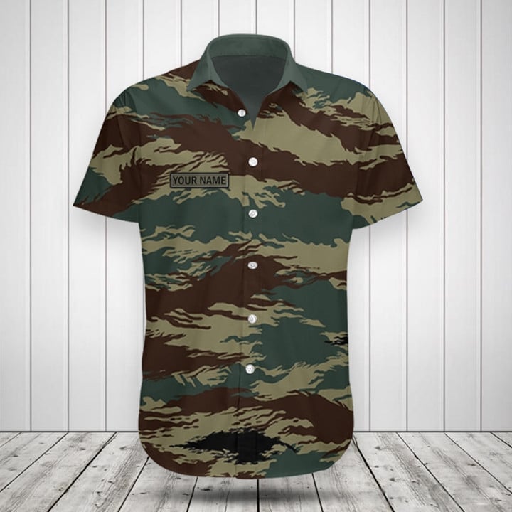 AIO Pride Custom Name Tigerstripe Camo Army Hawaiian Shirt