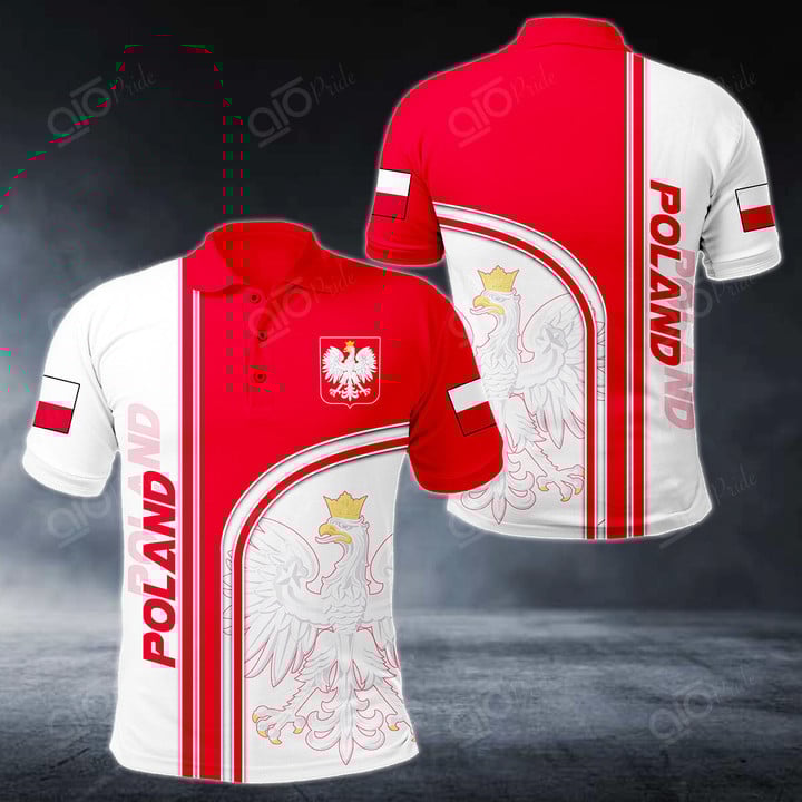 AIO Pride Poland Coat Of Arms Red Polo Shirt