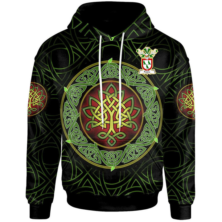 AIO Pride Peddie Family Crest Hoodies - Celtic Symbol Tree Of Life With Ornaments