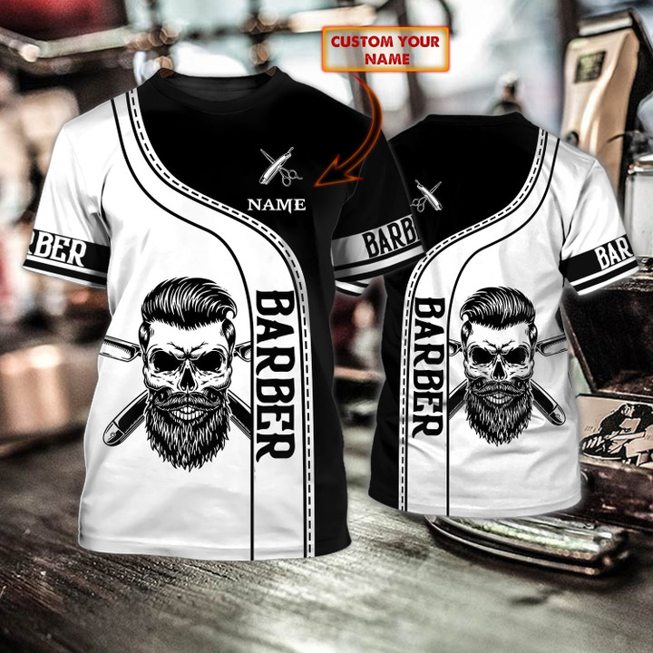 AIO Pride Custom Text Barber T-Shirt For Men And Women