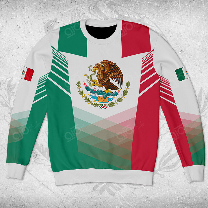 AIO Pride Mexico Flag And Coat Of Arms Sweatshirt