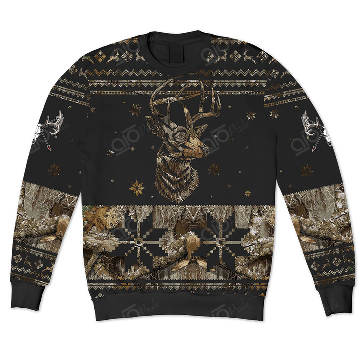 AIO Pride Hunting Christmas Forest Camouflage Sweatshirt