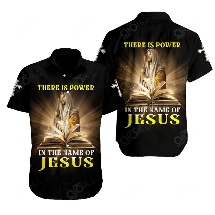 AIO Pride There Is Power In The Name Of Jesus Hawaiian Shirt