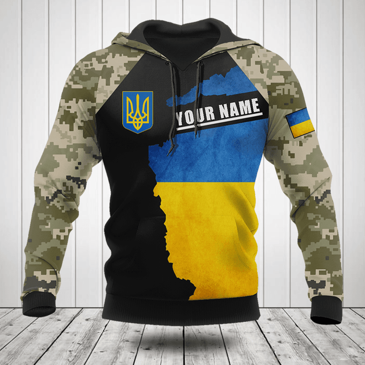 Customize Ukraine Coat Of Arms Camouflage Shirts