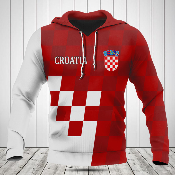 Croatia Pattern Red And White Shirts