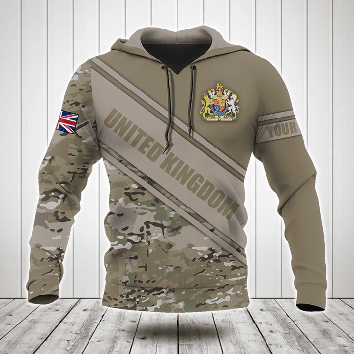 Customize United Kingdom Coat Of Arms Camouflage 3D Shirts