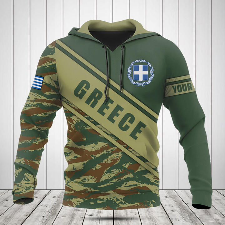 Customize Greece Coat Of Arms Camouflage 3D Shirts