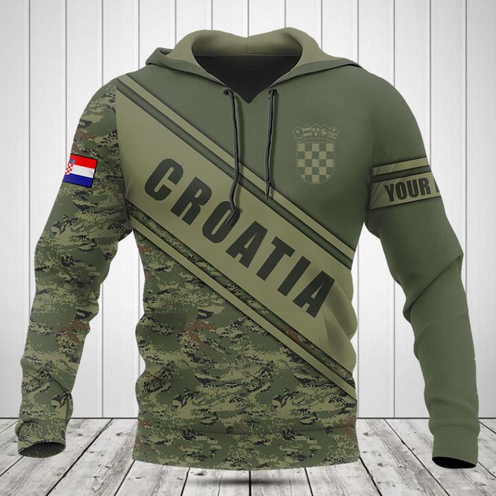 Customize Croatia Coat Of Arms Camouflage 3D Shirts