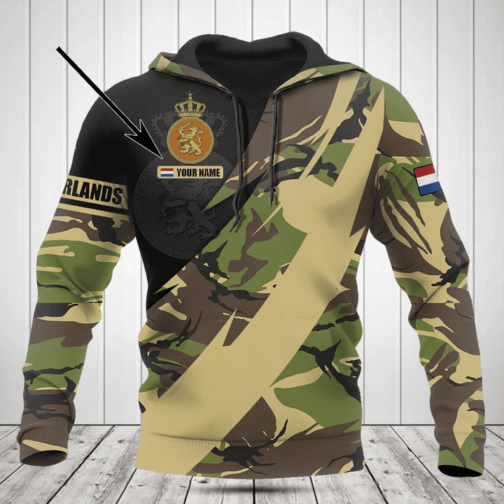 Customize Netherlands Army Camo Fire Style Shirts