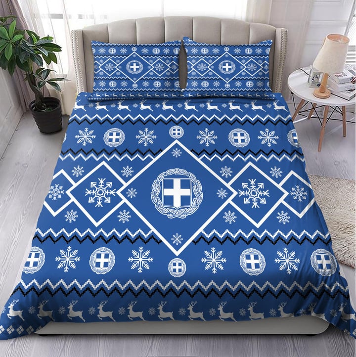 Greece Coat Of Arms Christmas Gift 3-Piece Duvet Cover Set
