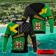 AIO Pride - Customize Jamaica Coat Of Arms - America Unisex Adult Hoodies