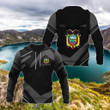 AIO Pride - Customize Ecuador Coat Of Arms Design - Black & Gray Unisex Adult Hoodies
