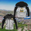 AIO Pride - Customize Honduras Coat Of Arms And Flag - Black And White Unisex Adult Hoodies