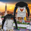 AIO Pride - Customize Thailand Coat Of Arms And Flag - Black And White Unisex Adult Hoodies