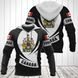 AIO Pride - Customize Canada Coat Of Arms Flag - Black Form Unisex Adult Hoodies