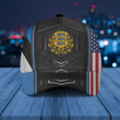 AIO Pride - Estonia Coat Of Arms & American Flag Unisex Cap