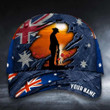 AIO Pride - Custom Name Australian Anzac Day Sunset 3D Unisex Cap
