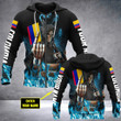 AIO Pride - Customize Colombia Skull Fire Style Unisex Adult Hoodies