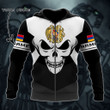 AIO Pride - Customize Armenia Coat Of Arms Skull - Black And White Unisex Adult Hoodies