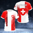 AIO Pride - Custom Name Switzerland Coat Of Arms Flag Color Unisex Adult Shirts