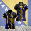 AIO Pride - Custom Name Bosnia Flag Wave Style Unisex Adult Shirts