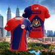 AIO Pride - Custom Name Malaysia Coat Of Arms Flag Unisex Adult Shirts