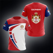 AIO Pride - Custom Name Serbia Flag Sport Style Unisex Adult Shirts