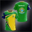 AIO Pride - Custom Name Brazil Flag Sport Style Unisex Adult Shirts