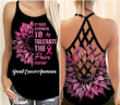 AIO Pride - Breast Cancer Awareness It Takes Strength Criss-Cross Back Tank Top