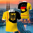 AIO Pride - Germany Map & Coat Of Arms Unisex Adult Polo Shirt