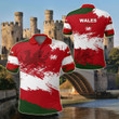 AIO Pride - Welsh Flag Brush Unisex Adult Polo Shirt