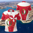 AIO Pride - Malta Circle Stripes Flag With Maltese Cross Unisex Adult Polo Shirt
