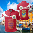AIO Pride - Denmark Coat Of Arms Simple Style Unisex Adult Polo Shirt