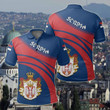 AIO Pride - Serbia Coat Of Arms Cricket Style Unisex Adult Polo Shirt