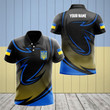 AIO Pride - Customize Ukraine Coat Of Arms Neon Style Unisex Adult Polo Shirt