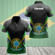 AIO Pride - Customize Brazil 3D Dot Pattern Unisex Adult Polo Shirt