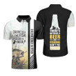 AIO Pride There's Nothing A Beer And Fishing Can't Fix Short Sleeve Polo Shirt