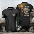 AIO Pride I Am A Soldier Polo Shirt, Black Veteran Sayings Short Sleeve Polo Shirt