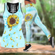 AIO Pride Skull You Are My Sunshine Blue Pastel Hollow Tank Top Or High Waist Leggings