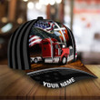 AIO Pride Premium Trucker, Eagle Patriotic 3D Hat Custom Name