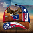 AIO Pride Premium Unique Eagle Texas Flag Hats Custom Name